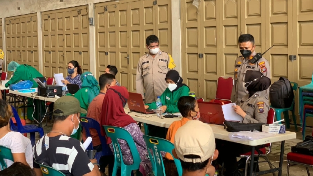 Polsek Medan Baru Lanjutkan Serbuan Vaksin