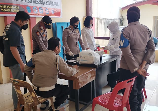 Polsek Medan Helvetia Gelar Swab Antigen