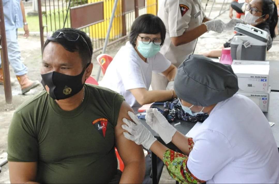 Batalyon A Pelopor Brimobdasu Gelar Vaksinasi Tahap III