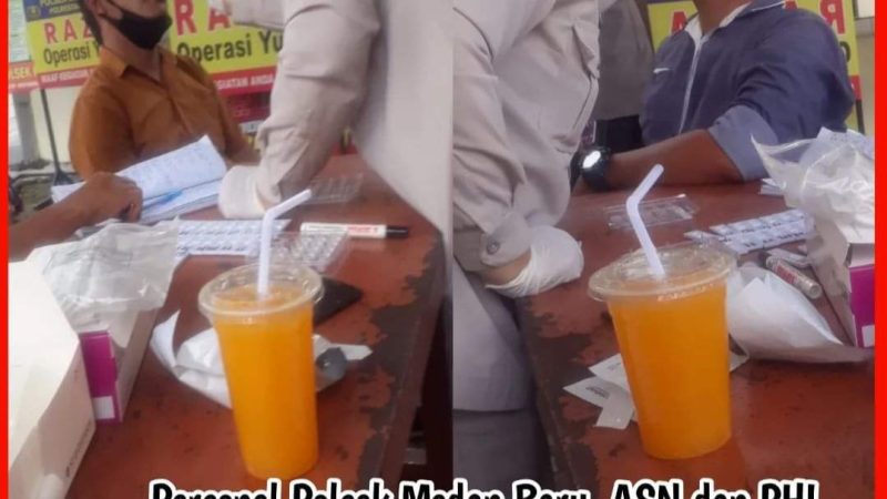 Polsek Medan Baru Adakan Test Swab Antigen