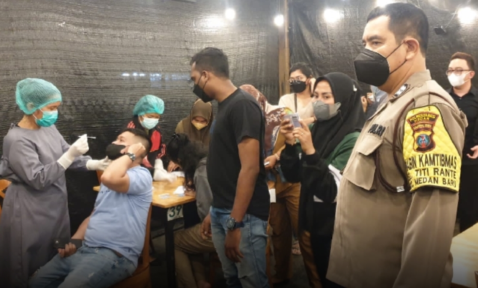 Polsek Medan Baru Bersama 3 Pilar Lakukan Himbauan Pelaksanaan PPKM Level 3