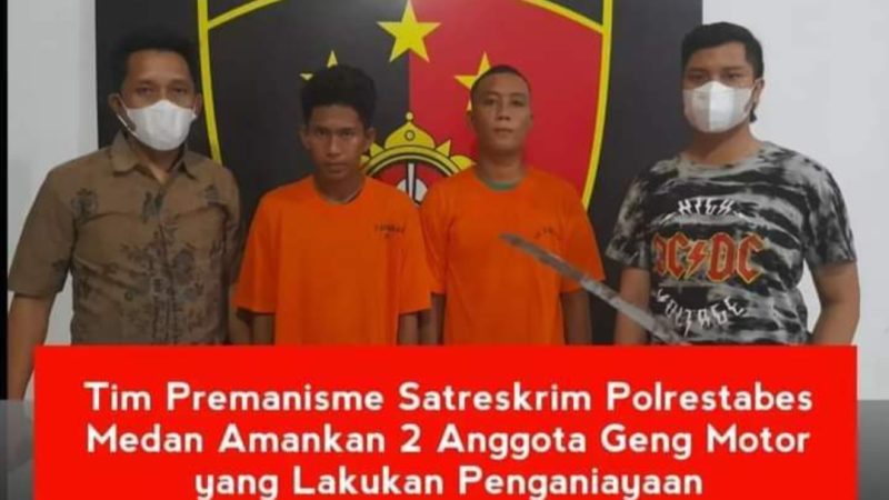 Satreskrim Polrestabes Medan Tangkap , 2 Orang Komplotan Geng Motor