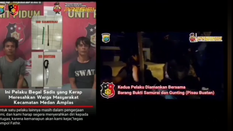Satreskrim Polrestabes Medan Amankan Pelaku Begal Sadis