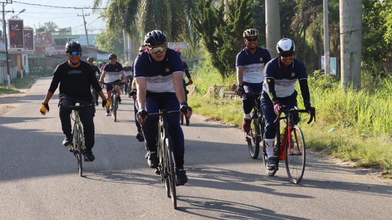 Kapolres Madina Gowes Bareng Personil dan TMC di Seputaran Panyabungan