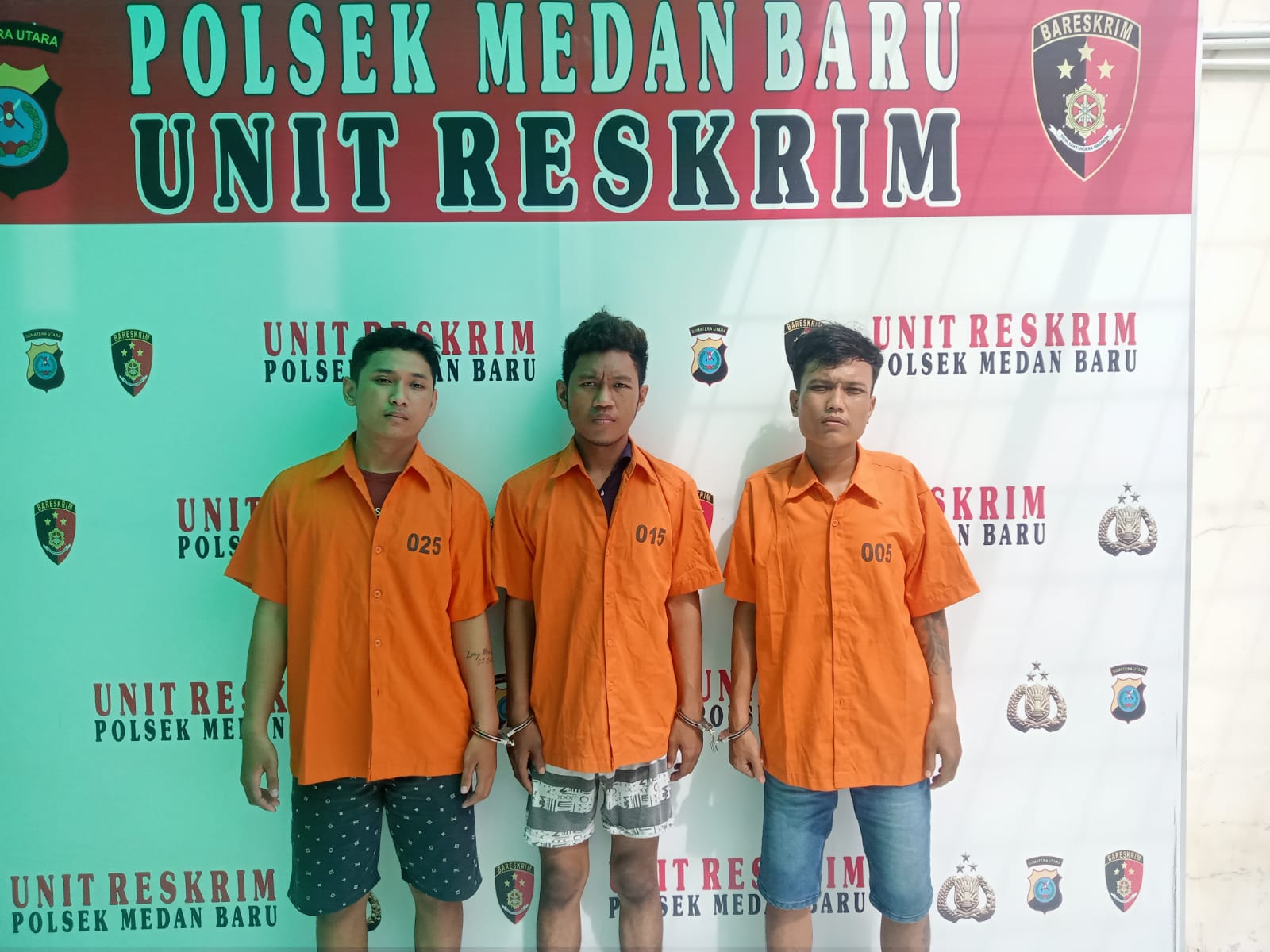 Polsek Medan Baru Tangkap Tiga Perampok Yang Telah 18 Kali Beraksi