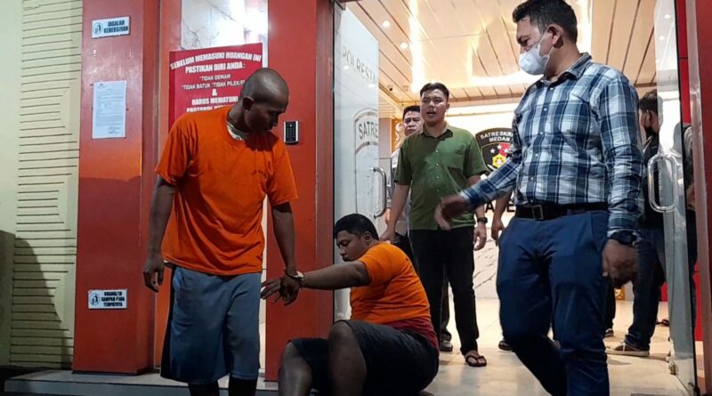 Tim Satreskrim Polrestabes Medan dan Polsek Sunggal Tembak Begal Sadis