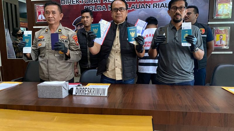 DIT RESKRIMUM POLDA KEPRI BERHASIL AMANKAN SINDIKAT PENGIRIMAN PEKERJA MIGRAN INDONESIA SECARA ILEGAL