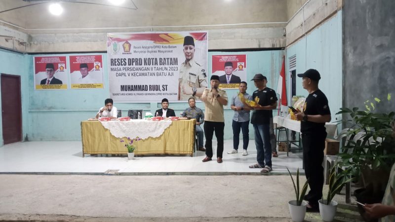 Sekretaris Komisi III DPRD Kota Batam Fraksi Partai Gerindra: Muhamad Rudi ST Laksanakan Reses