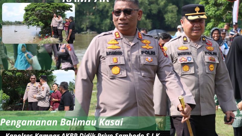 Kapolres Kampar Pimpin langsung Pengamanan Balimau Kasai di Kabupaten Kampar