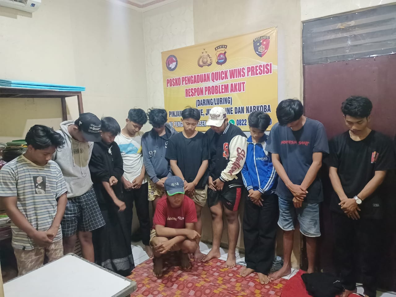 Aksi Perang Sarung, 12 Remaja Diamankan Personel Polsek Tigaraksa Polresta Tangerang