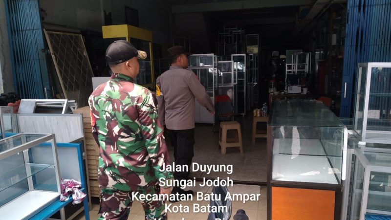 Sinergitas Polsek Batu Ampar dan TNI Bersama sama Patroli Himbauan Antisipasi 3C