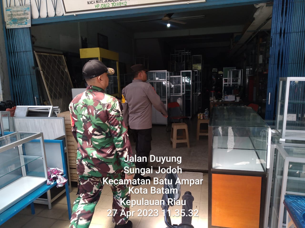 Sinergitas Polsek Batu Ampar dan TNI Bersama sama Patroli Himbauan Antisipasi 3C