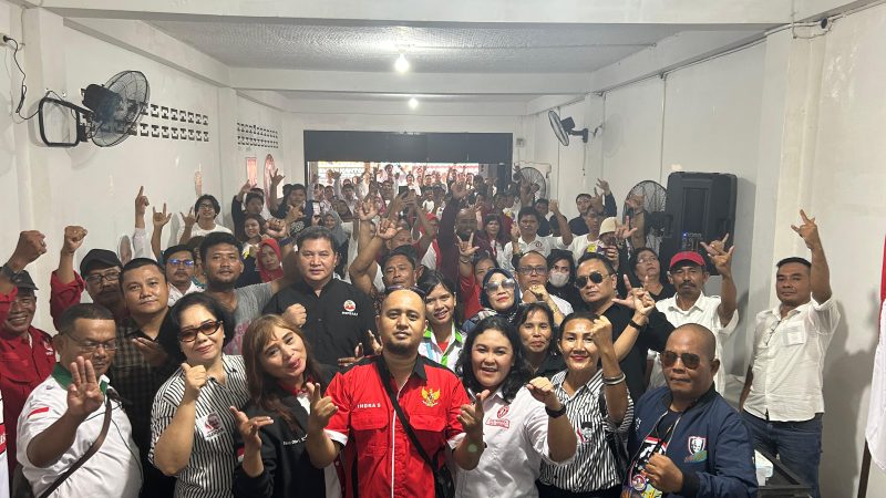 Kantor DPC Pospera Medan Diresmikan, Deklarasi Satu Putaran Ganjar Mahfud Menggema Di Medan