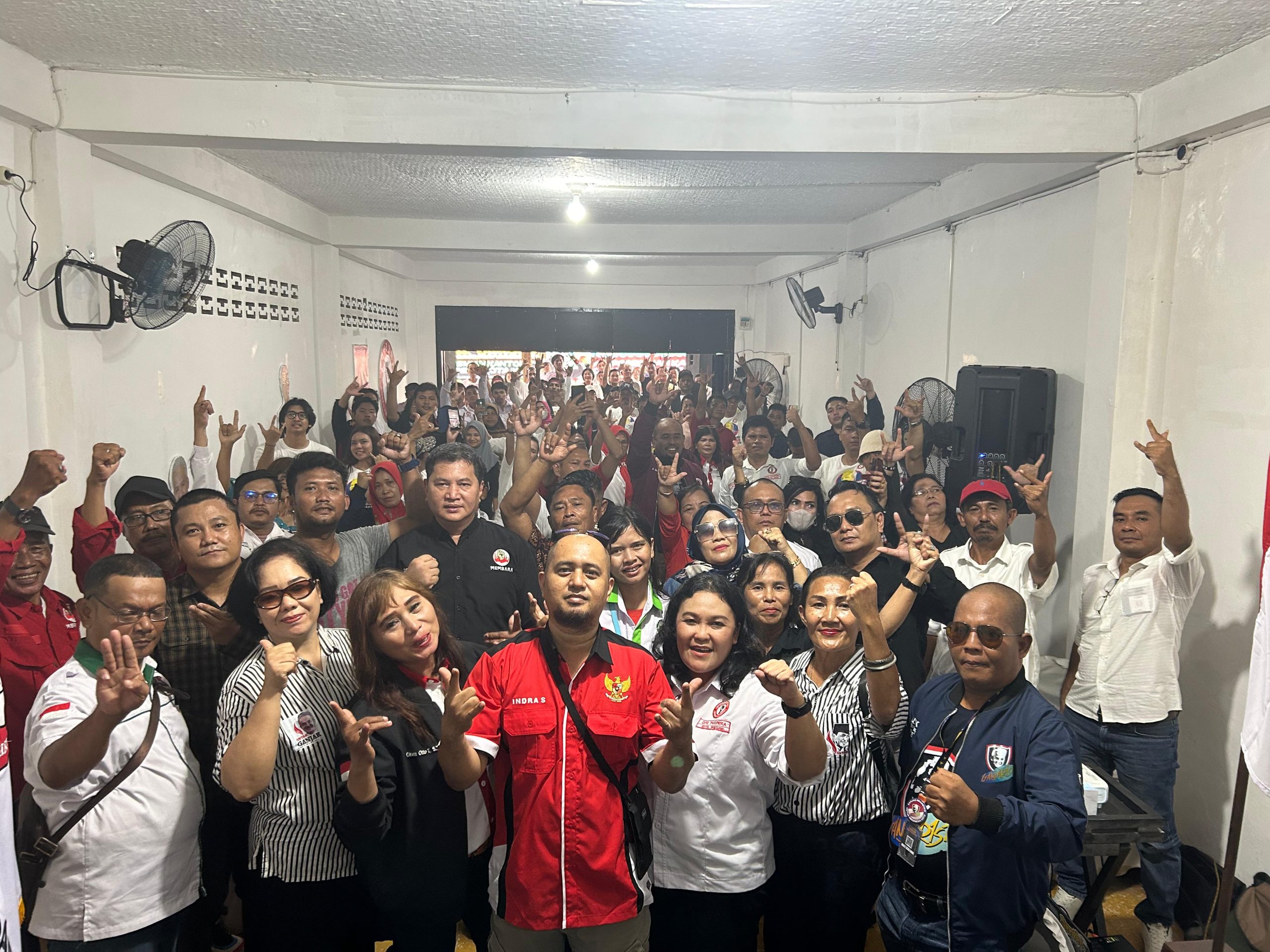 Kantor DPC Pospera Medan Diresmikan, Deklarasi Satu Putaran Ganjar Mahfud Menggema Di Medan