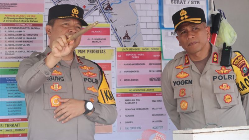Kapolda Sumut Tinjau Pospam Nataru 2023 di Pematang Siantar