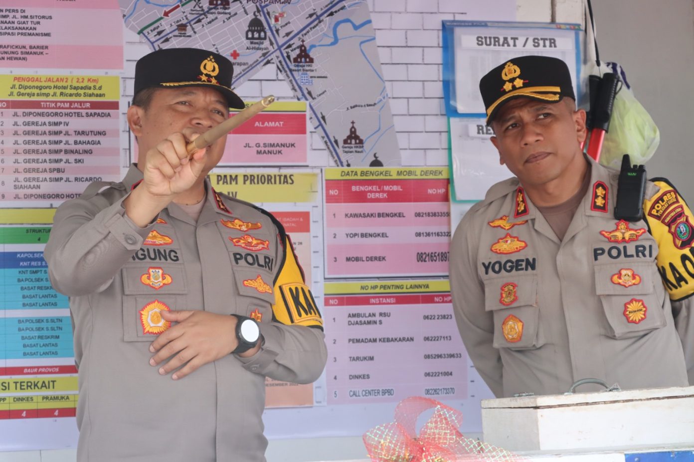 Kapolda Sumut Tinjau Pospam Nataru 2023 di Pematang Siantar