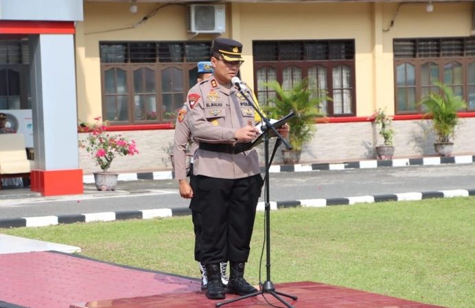 Kapolres Labuhan Batu Pimpin Apel Pasukan Ops Keselamatan Toba 2024