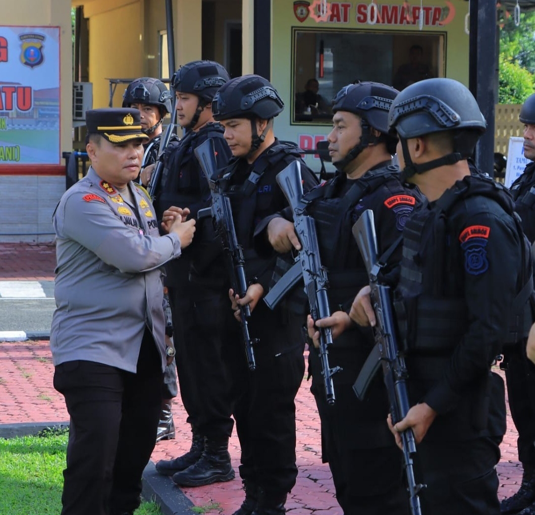 Ops Ketupat Toba 2024 Usai, Kapolres Labuhan Batu Lepas BKO Brimob Polda Sumut