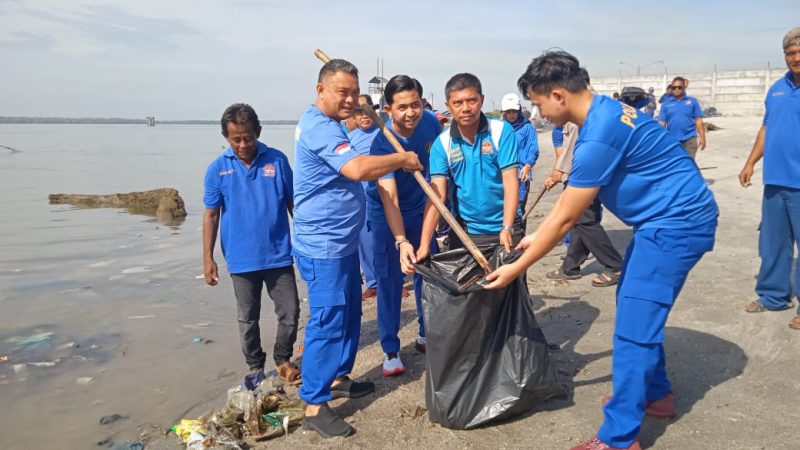 Hari Laut Sedunia, HNSI Medan Dan Ditpolairud Polda Sumut Gelar Gotong Royong