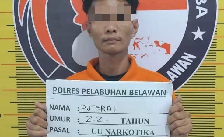 Sat Narkoba Polres Pelabuhan Belawan Tangkap Pengedar Narkoba di Jalan Platina Raya