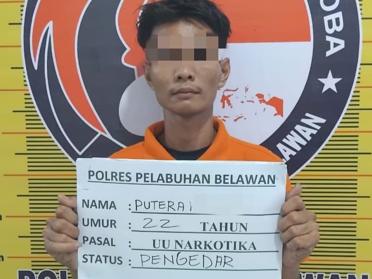 Sat Narkoba Polres Pelabuhan Belawan Tangkap Pengedar Narkoba di Jalan Platina Raya