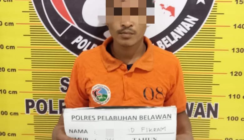 Sat Narkoba Polres Pelabuhan Belawan Tangkap Pengedar Shabu di Nelayan Indah