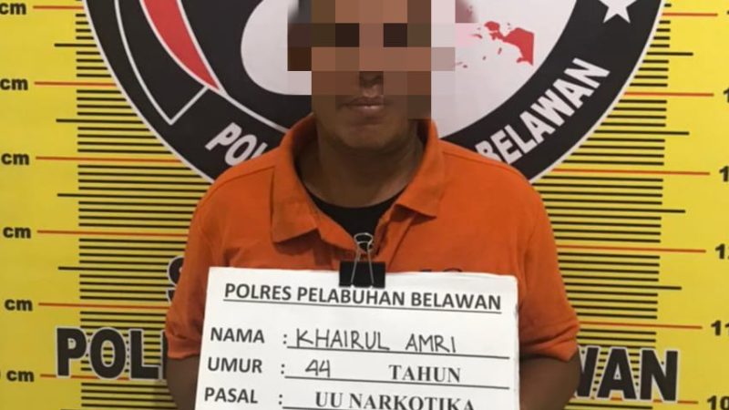 Sat Narkoba Polres Pelabuhan Belawan Tangkap Pengedar Narkoba di Jalan Pancing