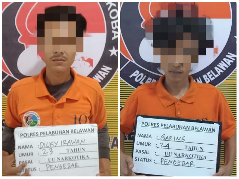 Sat Narkoba Polres Pelabuhan Belawan Tangkap Dua Pengedar Narkoba di Banjaran