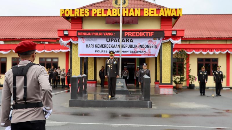 Polres Pelabuhan Belawan Gelar Upacara Peringatan Hut Ri ke-79