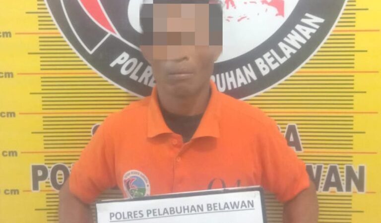 Polres Pelabuhan Belawan Tangkap Pengedar Sabu di Kelurahan Terjun