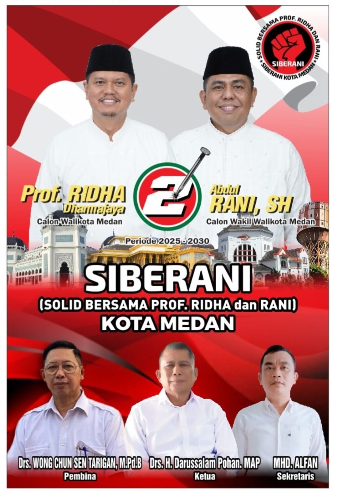 Wong Ucapkan Terimakasih Bagi Relawan Ikut Bergabung Dukung Paslon Nomor 2 Prof Ridha-Abd Rani