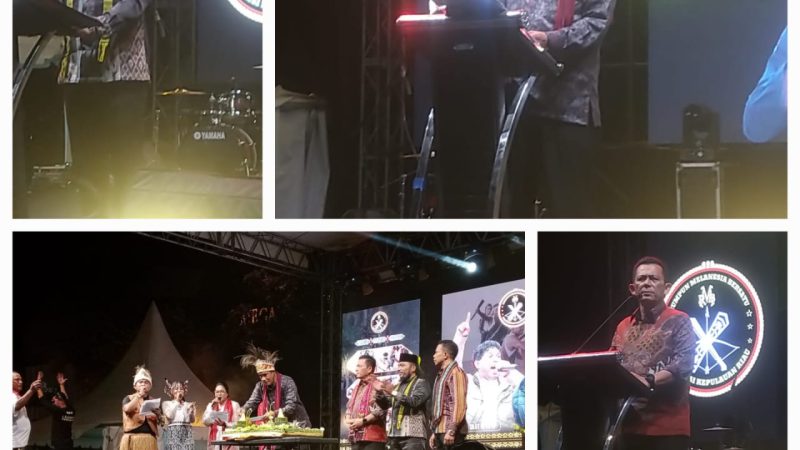 Ribuan Masyarakat Banjiri Alun Alun Engku Putri di HUT Perdana DPP Rumpun Melanesia Bersatu