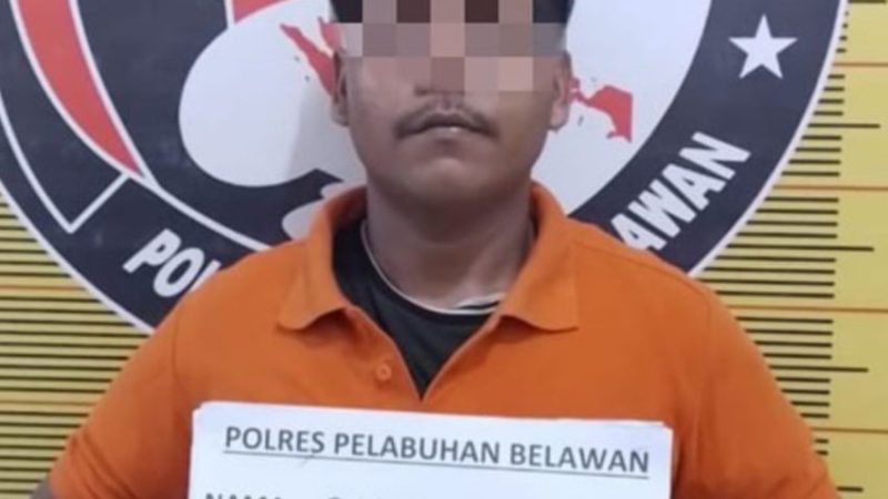 Jual Sabu,Rasyid Mendekam di jeruji Besi Polres Pelabuhan Belawan