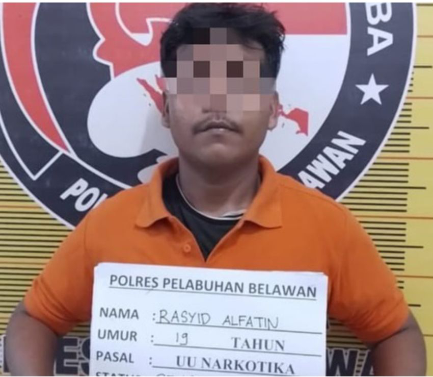 Jual Sabu,Rasyid Mendekam di jeruji Besi Polres Pelabuhan Belawan
