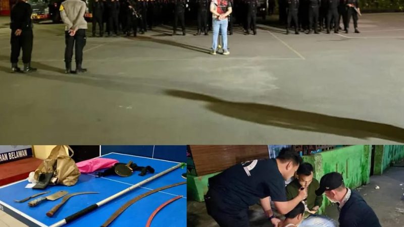Polres Pelabuhan Belawan Lakukan Penyisiran di Lokasi Tawuran