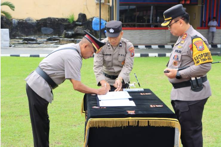 Sertijab Kapolsek Marbau Dipimpin Kapolres Labuhan Batu