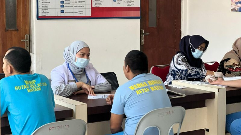 Rutan Batam Gelar Layanan Mobile VCT HIV dan Sifilis Bagi Warga Binaan.