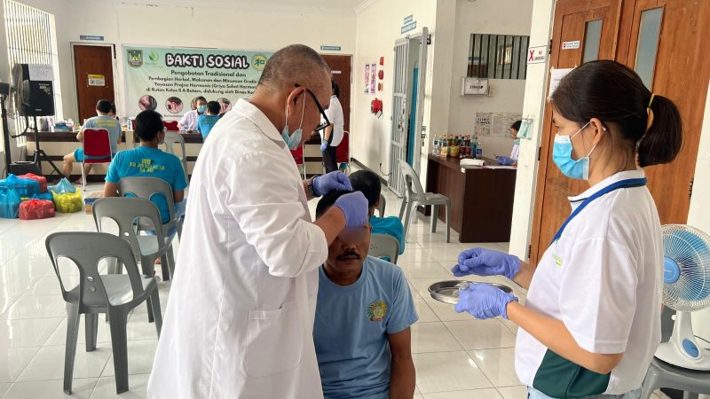 Rutan Batam Bekerja Sama Dengan Yayasan Prajna Harmonis dan Dinkes Kota Batam Gelar Bakti Sosial