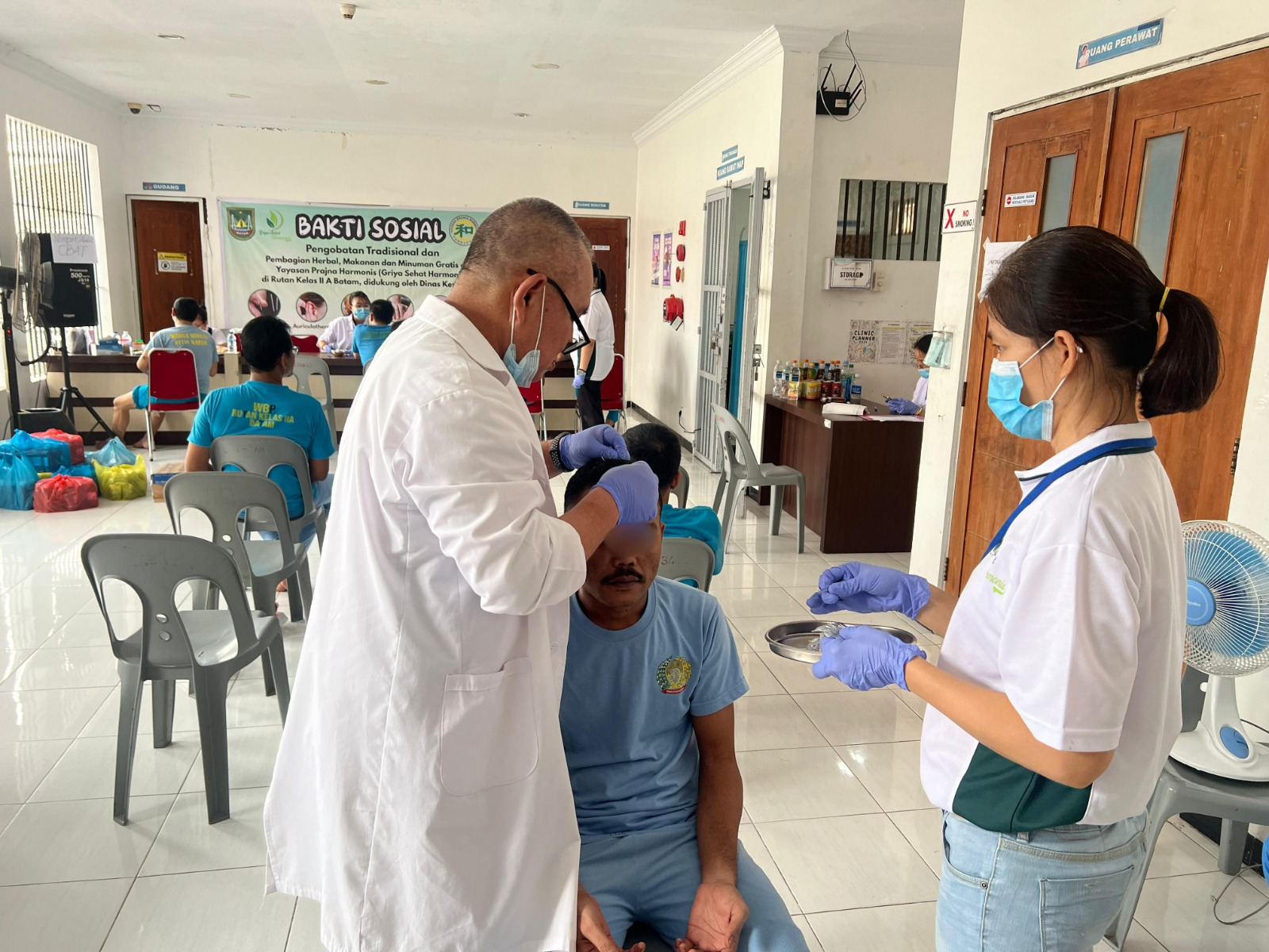 Rutan Batam Bekerja Sama Dengan Yayasan Prajna Harmonis dan Dinkes Kota Batam Gelar Bakti Sosial