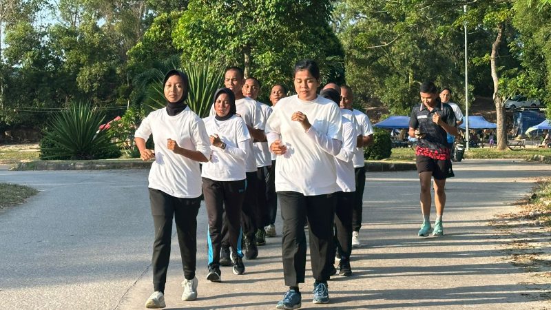 Hari Pertama, 10 CPNS Rutan Batam Jalani Pembekalan Latihan Fisik