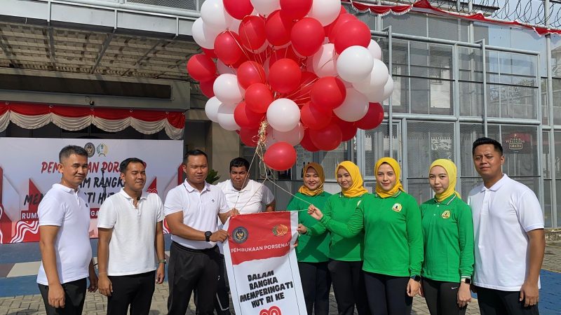 Semarak HUT RI ke-80, Rutan Batam Gelar Upacara Pembukaan PORSENAP 2025