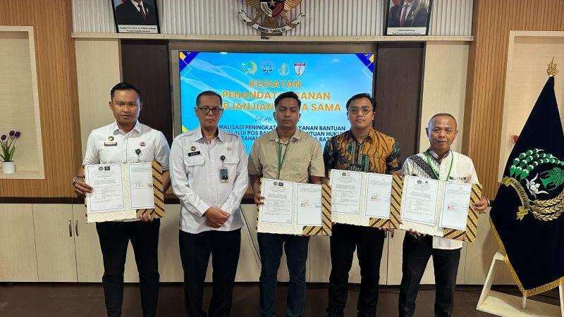 RUTAN KELAS IIA BATAM RESMI JALIN KERJA SAMA DENGAN TIGA LEMBAGA BANTUAN HUKUM