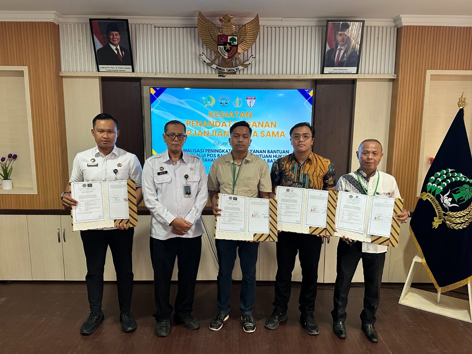 RUTAN KELAS IIA BATAM RESMI JALIN KERJA SAMA DENGAN TIGA LEMBAGA BANTUAN HUKUM